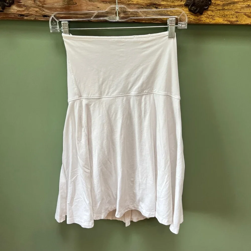 ATM Anthony Thomas Melillo White Halter Neck Cotton Mini Dress w/‎ Shorts Size L